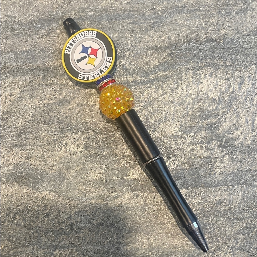 Handmade Beadable Pittsburgh Steelers Pen